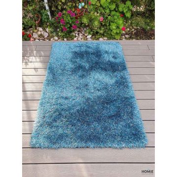 שטיח שאגי משי מודרני עבה ויוקרתי דגם נרניה בצבע טורקיז לסלון, לחדר שינה, לחדר ילדים, לאמבטיה, למסדרון, למטבח, לפינת אוכל, לחדר עבודה ולמשרד. 