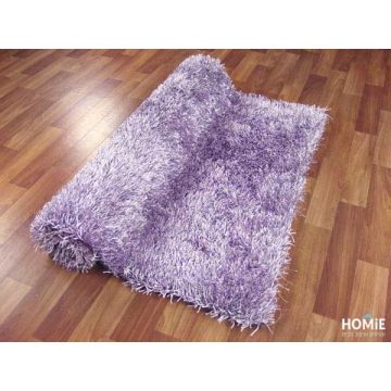 שטיח שאגי ספגטי מבריק מודרני איכותי סגול לילך לסלון, לחדר שינה, לחדר ילדים, לאמבטיה, למסדרון, למטבח, לפינת אוכל, לחדר עבודה ולמשרד. 