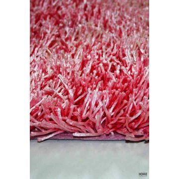 שטיח שאגי ספגטי מבריק מודרני איכות לסלון, לחדר שינה, לחדר ילדים, לאמבטיה, למטבח ולמשרד בצבע ורוד בייבי. 