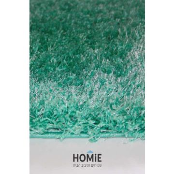 שטיח שאגי משי יוקרתי לסלון, לחדר שינה, לחדר ילדים, למטבח ושאר חלל הבית בצבע טורקיז