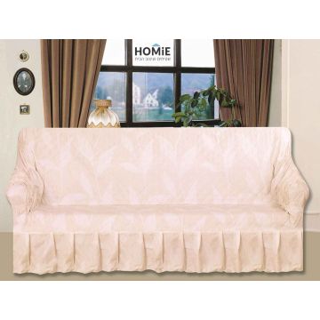 כיסוי סלון קרם עלים מעויינים 1+2+3 יוקרתי עשוי בד ריפוד איכותי. הכיסוי בסגנון המודרני קלאסי מתאים לספות סטנדרטיות ומגיע בקונסטלציית פרחים מרשימה, מעויינים מגניבים + וולן אלגנטי נשפך. 