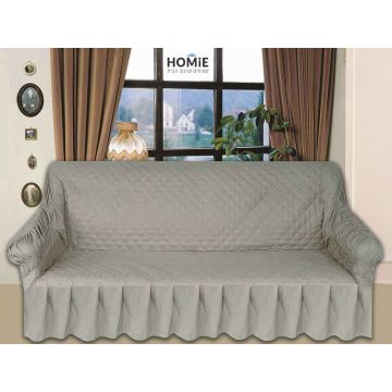 כיסוי סלון אפור מעויינים 1+2+3 יוקרתי עשוי בד ריפוד איכותי. הכיסוי בסגנון המודרני-קלאסי מתאים לספות סטנדרטיות ומגיע בקונסטלציה גיאומטרית של מעויינים מרשימים + וולן אלגנטי נשפך. 