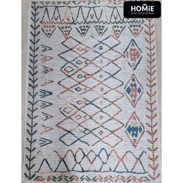 שטיח כותנה שבטי (אתני) וינטג' גיאומטרי מעויינים צבעוני דגם לטיסיה 737. השטיח המודרני כפרי יתאים לסלון, לחדר שינה, לחדר ילדים, למסדרון, לאמבטיה, לחדר/פינת משחקים, לחדר אורחים, לפינת ישיבה, לפינת אוכל, למטבח, לחדר עבודה, לכניסה לבית ולמשרד. 