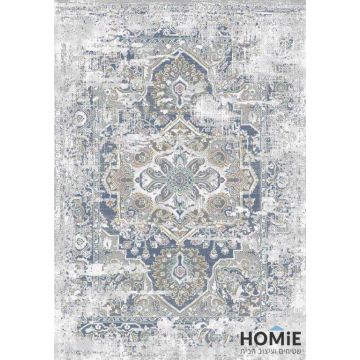 שטיח וינטג' אבסטרקטי קלאסי מודרני פרחוני צבעוני דגם סיציליה 719 לסלון. 