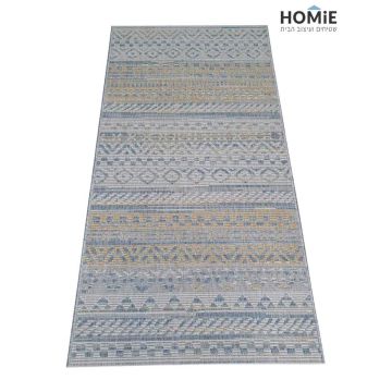 שטיח וינטג' גיאומטרי שבטי מודרני צהוב כחול אפור דגם וויסטלר 12/51. השטיח היוקרתי משתלב בסלון, חדר שינה, חדר ילדים, אמבטיה, מסדרון, חדר אורחים, חדר משחקים, פינת ישיבה, פינת אוכל, מטבח, חדר עבודה, גינה, משרד, בית ספר וגן ילדים. 