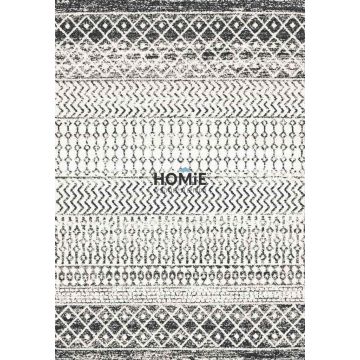 שטיח וינטג' גיאומטרי שבטי (אתני) דגם טארגאריין בצבע אוף וויט שחור. השטיח האיכותי יתאים לסלון, לחדר שינה, לחדר ילדים, לאמבטיה, למסדרון, למטבח, לפינת ישיבה, לחדר אורחים, לפינת אוכל, לחדר עבודה ולמשרד. 