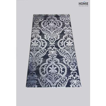 שטיח וינטג' שחור אפור עיטורים פרחוניים דגם ג'סיקה 14/90