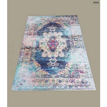 שטיח וינטג' צבעוני מדליון דהוי איכותי לסלון, לחדר שינה, לחדר ילדים, למטבח ושאר חלל הבית דגם סטפני 1473/02. 