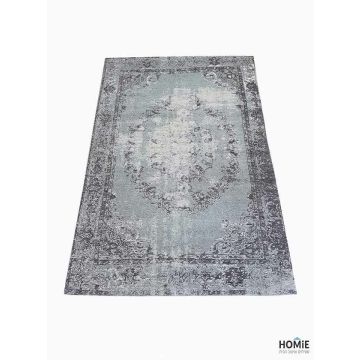 שטיח וינטג' שאניל יוקרתי עשוי 100% כותנה לסלון, לחדר שינה, למטבח ושאר חלל הבית דגם סנטוריני 01 בצבע בז'. 