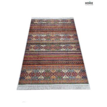 שטיח וינטג' גיאומטרי שבטי מולטי צבעוני דגם מסאי A37‏ לסלון ושאר הבית.