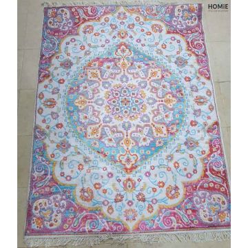 שטיח וינטג' מולטי צבעוני פרחוני מדליון מודרני דגם מסאי 1706. השטיח האיכותי מתאים לסלון, לחדר שינה, לחדר ילדים, לאמבטיה, למטבח, למסדרון, לפינת אוכל, לחדר עבודה, למשרד  וגן ילדים. 