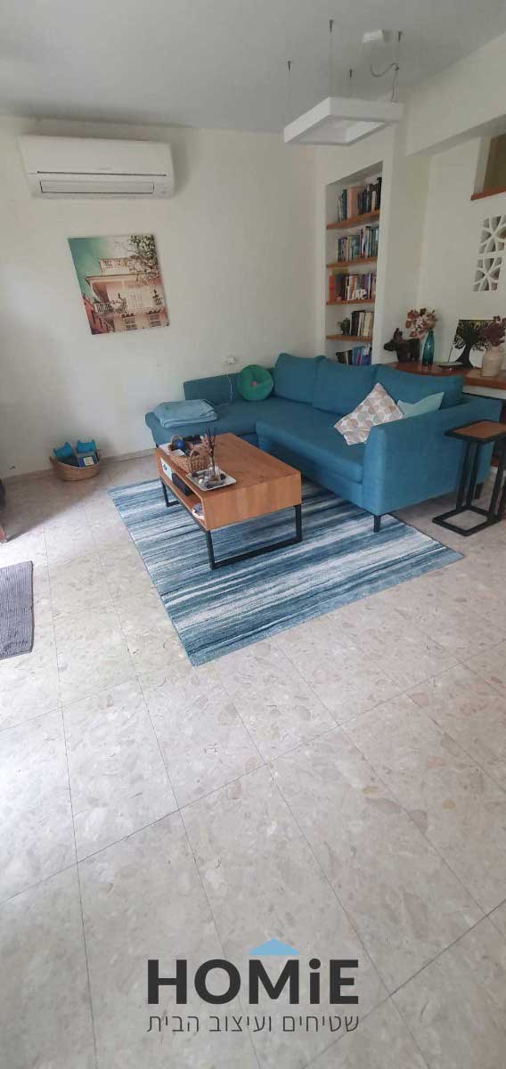 שטיח מודרני סלון בלגי אבסטרקטי טורקיז פסים