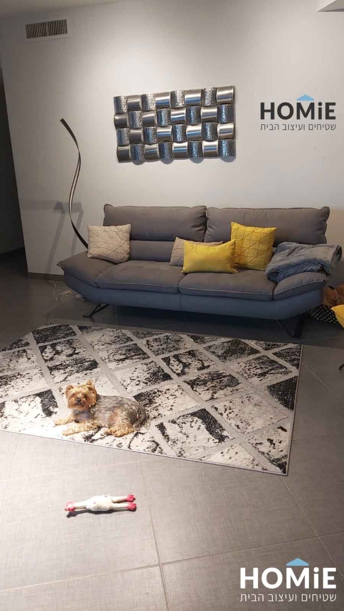 שטיח סלון גיאומטרי אבסטרקטי מודרני שיש כפרי