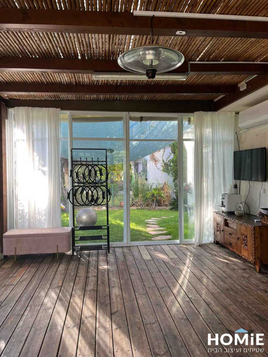 וילון קרפ עבה כפרי חצי שקוף השחלת בד בצבע לבן לסלון ושארהבית